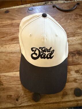 OTTO Two-Tone "Girl Dad" Baseball Cap - Cream and Black